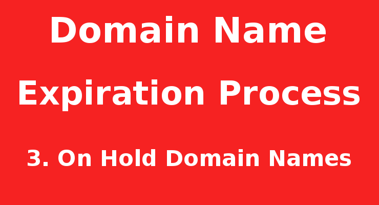 On Hold Domain Names