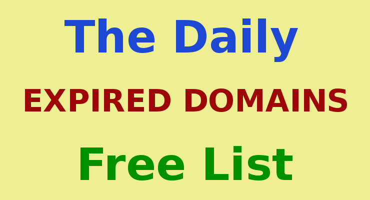 Expired Domains Free List