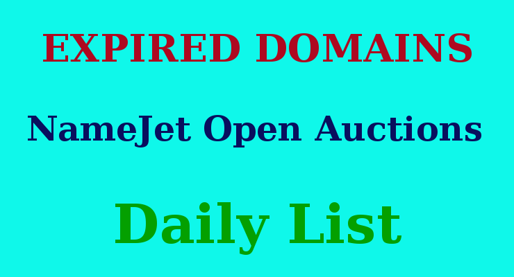 Namejet Open Auctions 