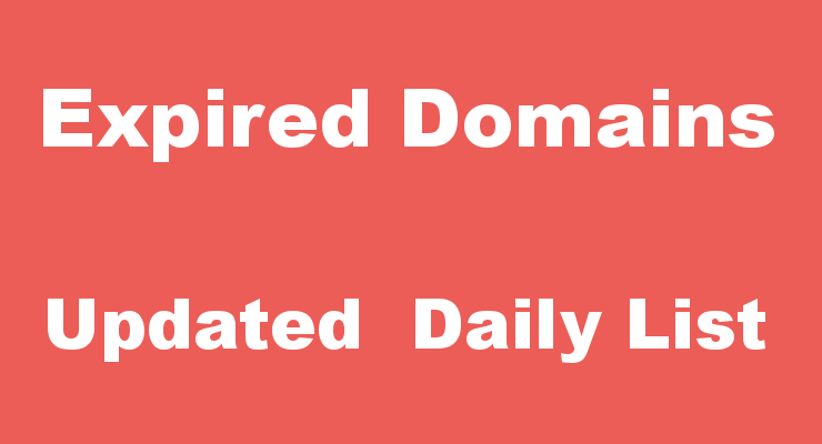 Expired Domains Daily List